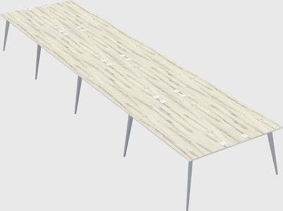 Shared rectangular office desk system
