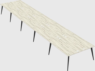 Shared rectangular office desk system