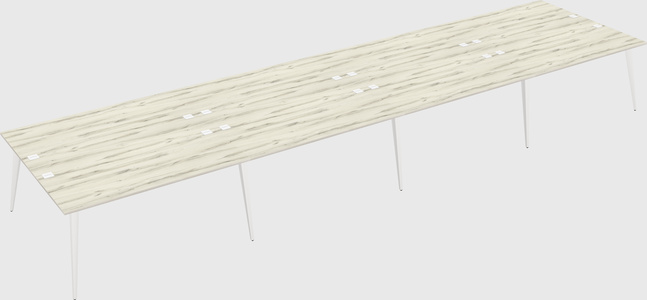 Shared rectangular office desk system