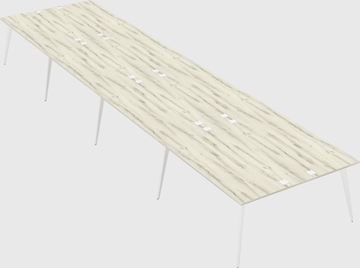 Shared rectangular office desk system
