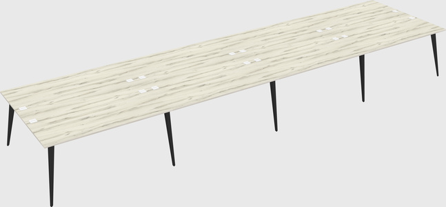 Shared rectangular office desk system