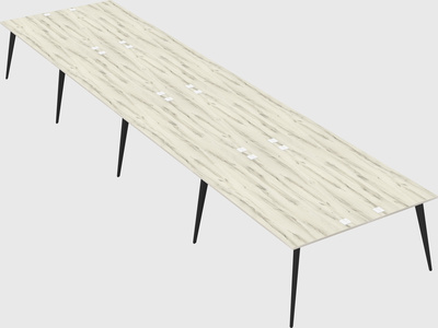 Shared rectangular office desk system