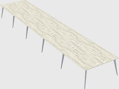 Shared rectangular office desk system