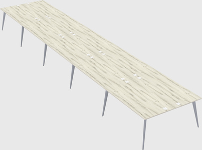 Shared rectangular office desk system