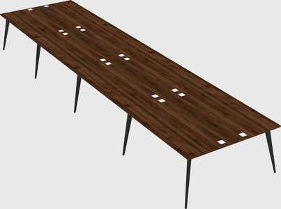 Shared rectangular office desk system