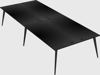 Shared rectangular office desk system
