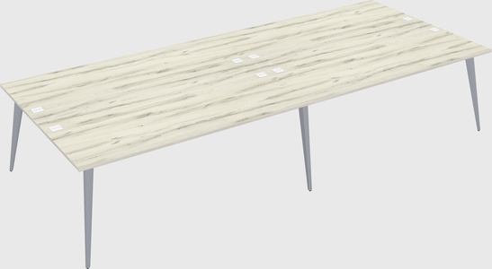 Shared rectangular office desk system