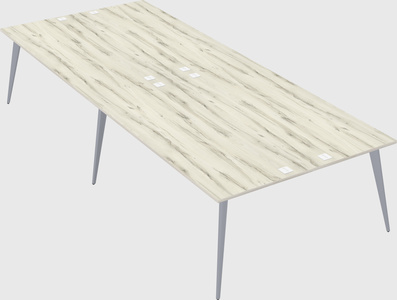 Shared rectangular office desk system
