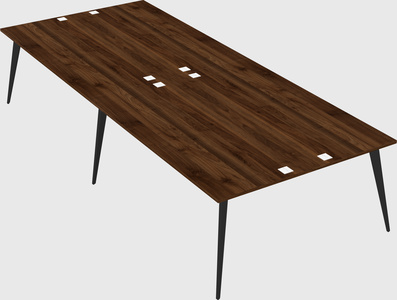 Shared rectangular office desk system