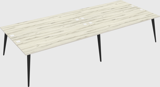 Shared rectangular office desk system