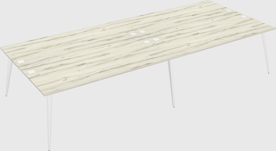 Shared rectangular office desk system