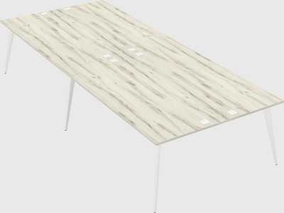 Shared rectangular office desk system