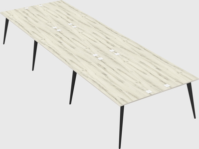 Shared rectangular office desk system