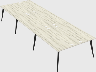 Shared rectangular office desk system