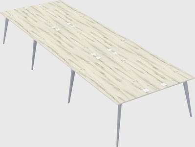Shared rectangular office desk system