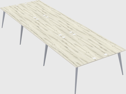 Shared rectangular office desk system