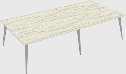 Shared rectangular office desk system