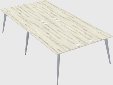 Shared rectangular office desk system