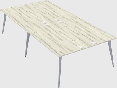 Shared rectangular office desk system
