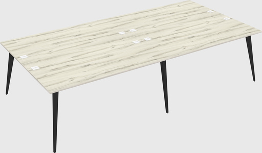 Shared rectangular office desk system