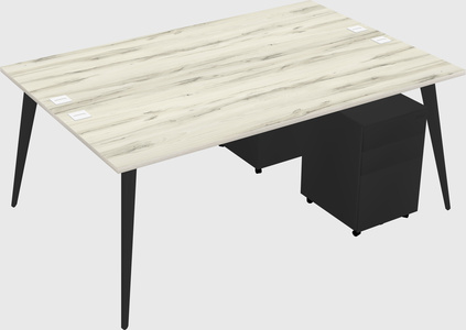 Shared Rectangular Office Desk System