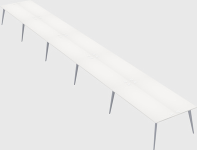Shared rectangular office desk system