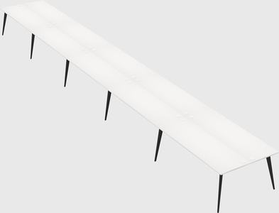Shared rectangular office desk system