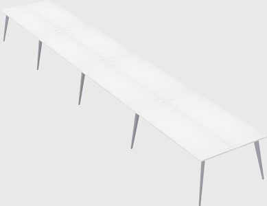 Shared rectangular office desk system