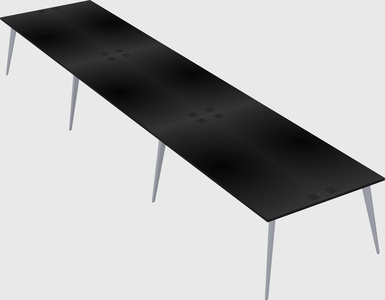 Shared rectangular office desk system