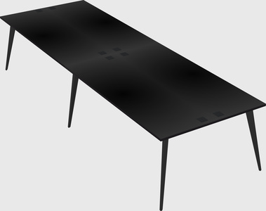 Shared rectangular office desk system