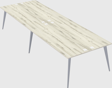 Shared rectangular office desk system
