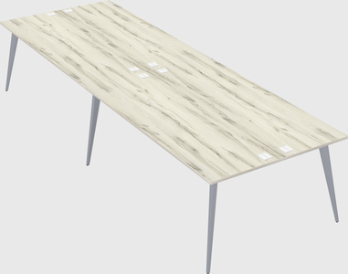 Shared rectangular office desk system