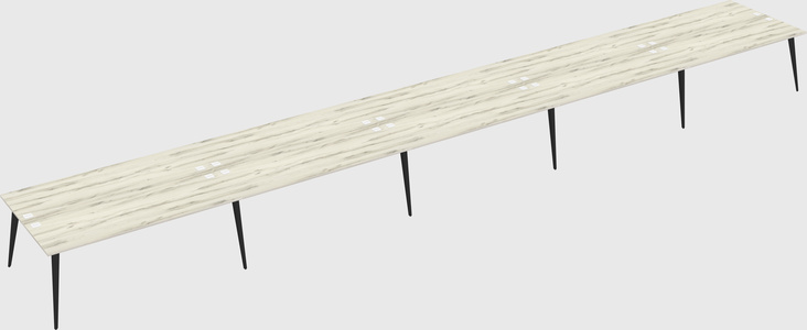 Shared rectangular office desk system