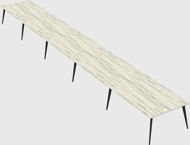 Shared rectangular office desk system