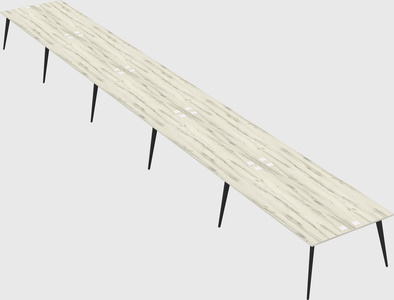 Shared rectangular office desk system