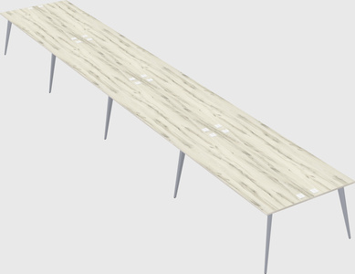 Shared rectangular office desk system