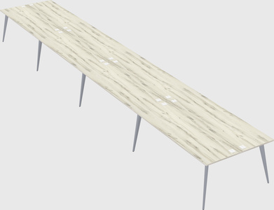 Shared rectangular office desk system