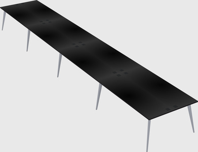 Shared rectangular office desk system