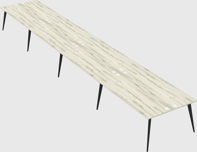 Shared rectangular office desk system