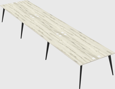 Shared rectangular office desk system