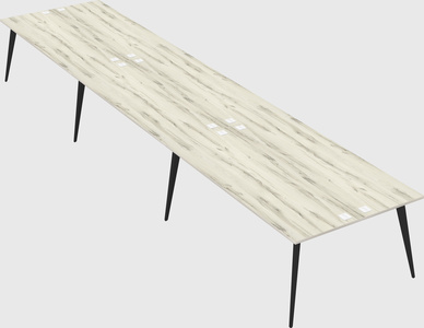 Shared rectangular office desk system