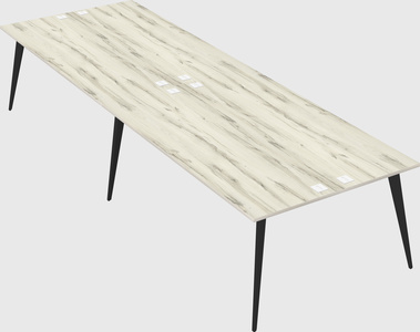 Shared rectangular office desk system
