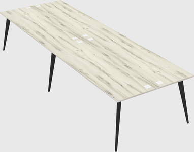 Shared rectangular office desk system