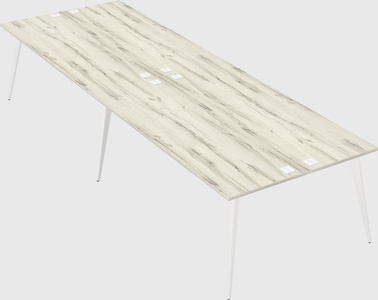 Shared rectangular office desk system