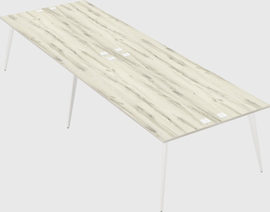 Shared rectangular office desk system