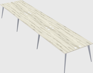 Shared rectangular office desk system