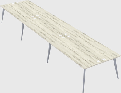 Shared rectangular office desk system