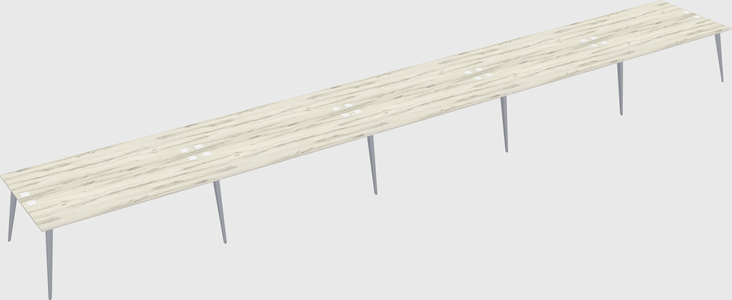 Shared rectangular office desk system