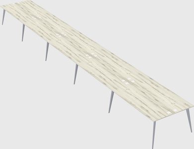 Shared rectangular office desk system