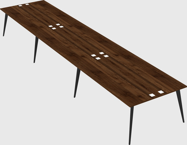 Shared rectangular office desk system